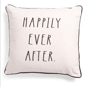 Rae Dunn happily ever after pillow new